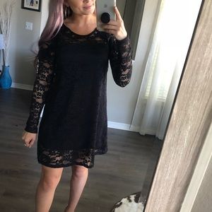 Black lace dress